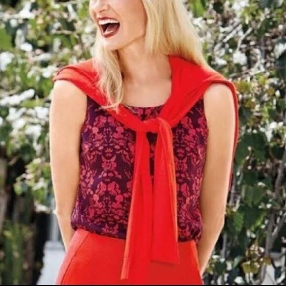 CAbi cameo plum sleeveless blouse style 3258 size medium - Picture 2 of 9